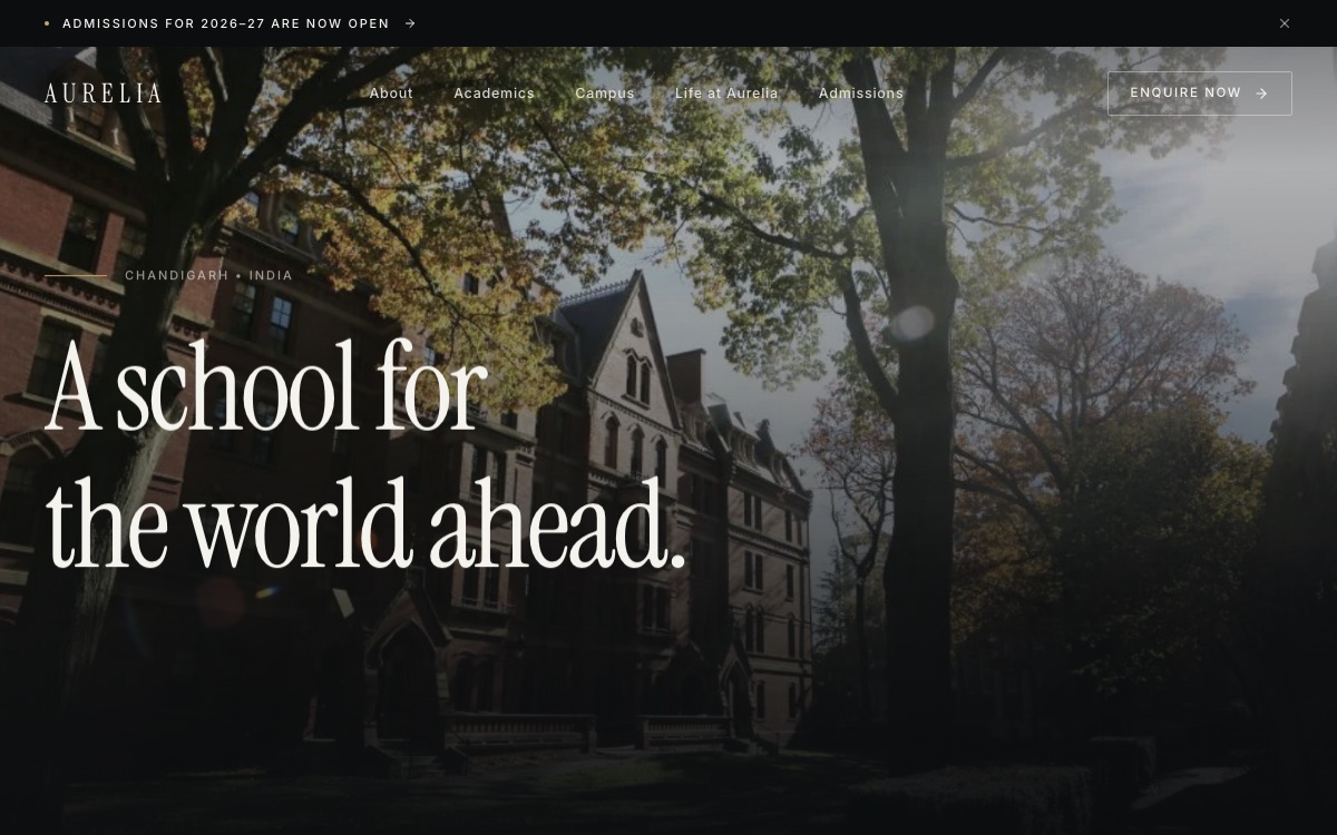 International School Website preview