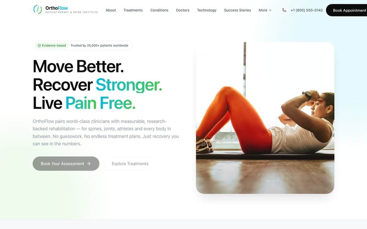Clinic & Physiotherapy Website preview