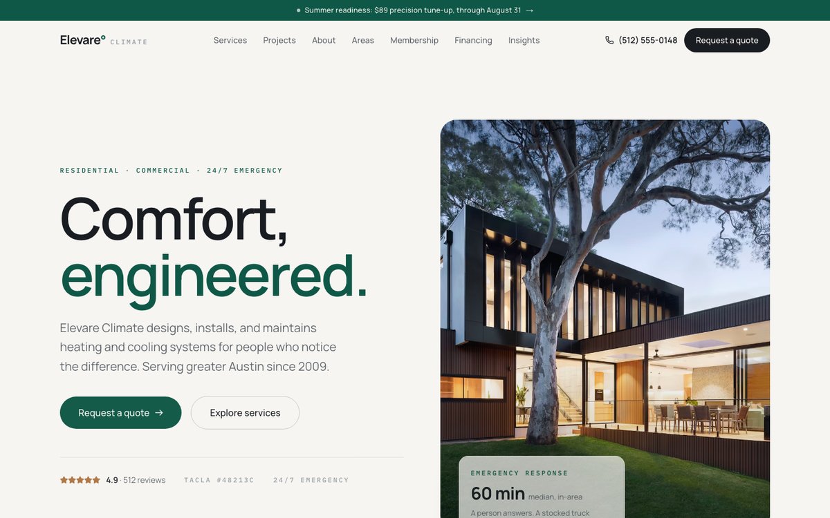 HVAC & Home Services Website preview