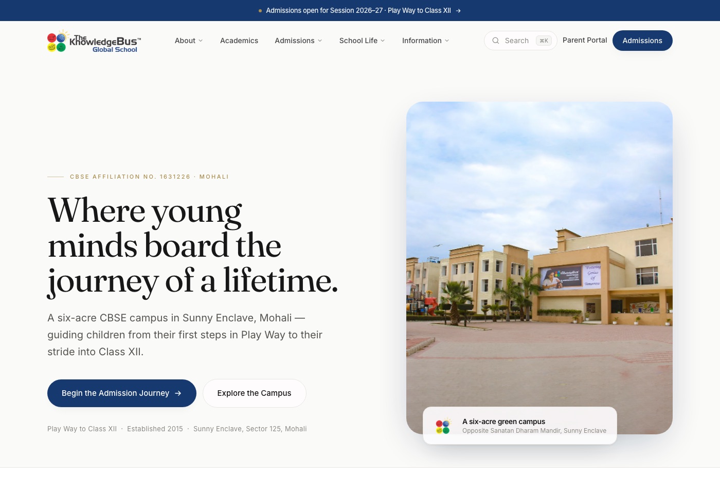 The Knowledge Bus Global School, Education · Website