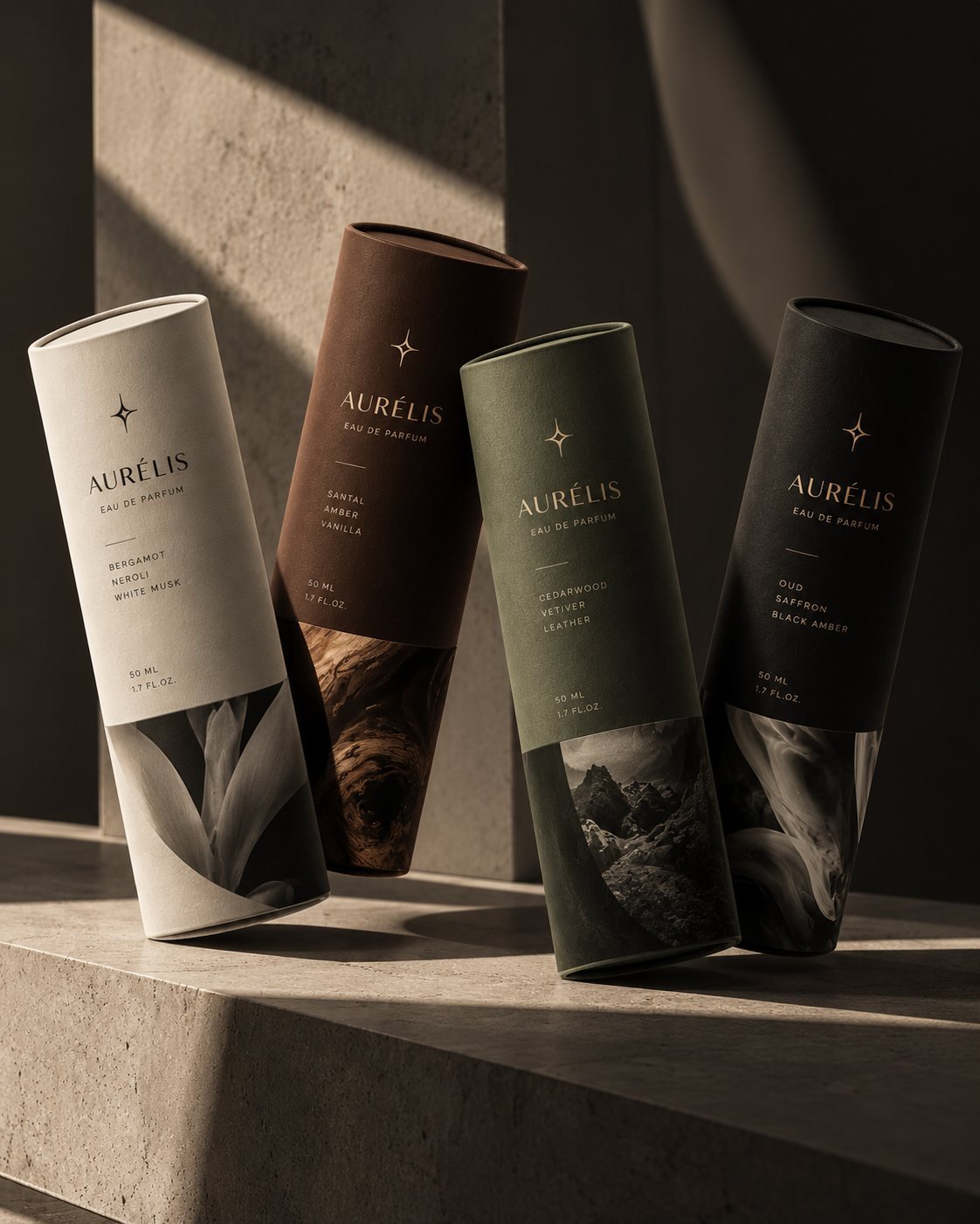 Aurélis — Packaging · Fragrance by No Fault Design